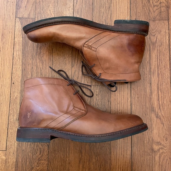 Frye Other - Frye Mens Murray Chukka Boot Cognac Brown Leather Casual Ankle - Size 11.5